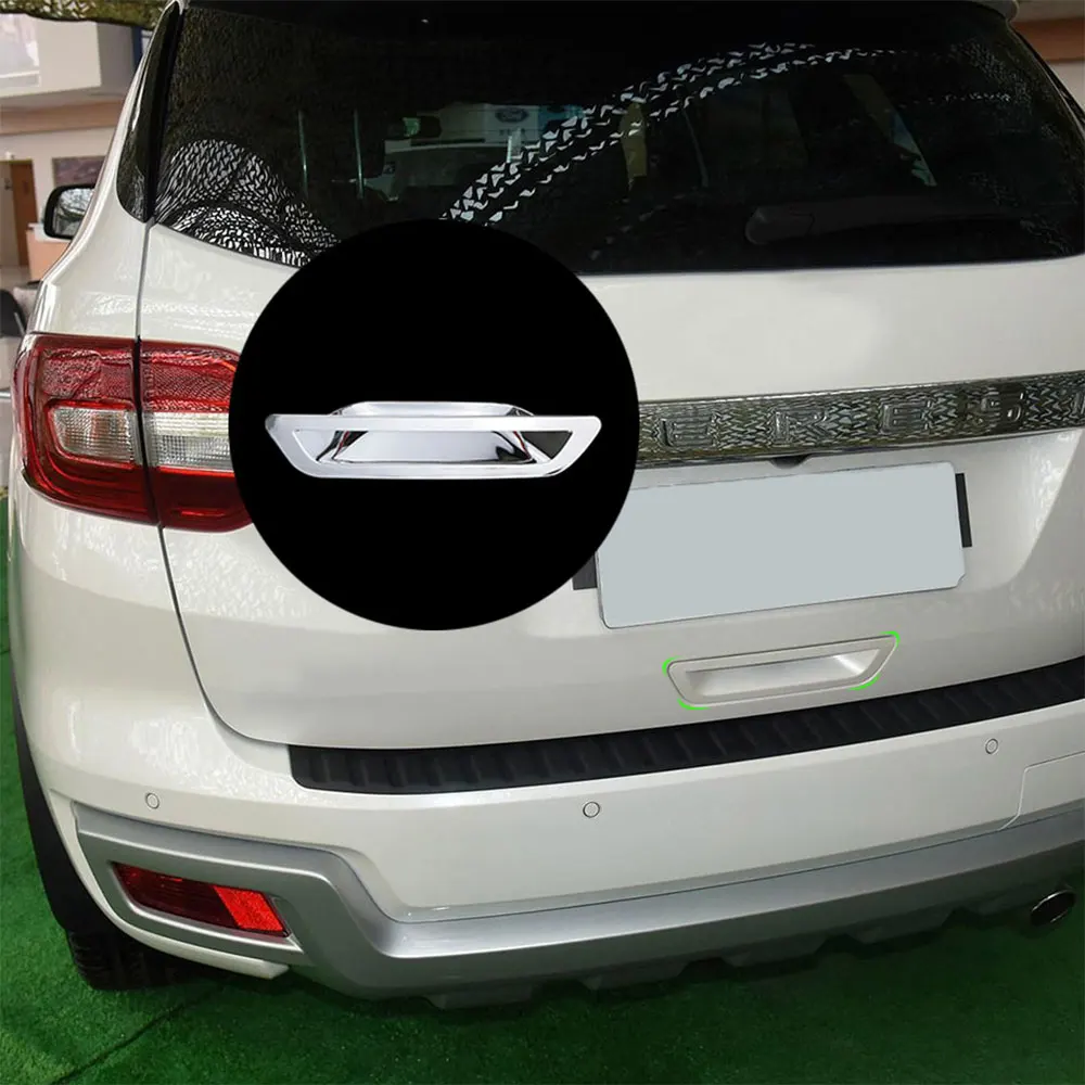 Car Trunk Tailgate Handle Bowl Trim Cover for Ford Everest 2015-2021 Rear Boot Handle Surround Molding Exterior Accessories