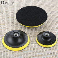 DRELD 1pc 3/4/5 inch Car M14 Backing Plate Pad Hook Loop Polishing Buffing Pad Dia.75mm 100mm 125mm