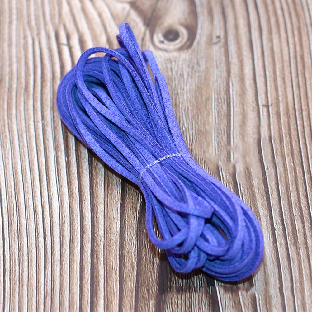 

6pcs 5 Meters 3Mm Flat Faux Cord For Jewelry Making Bracelet Necklace String Rope Brown Purple Black Coffee Suede