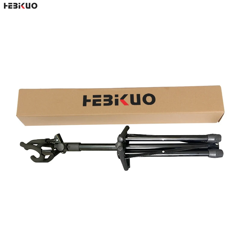 HEBIKUO J-33C three vertical guitar folding stand black yellow