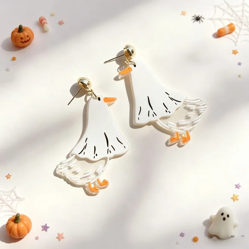 New Spliced Duck Earrings with Personalized Style and Fun Design of Spliced Earrings Exquisite Decorative Jewelry Accessories