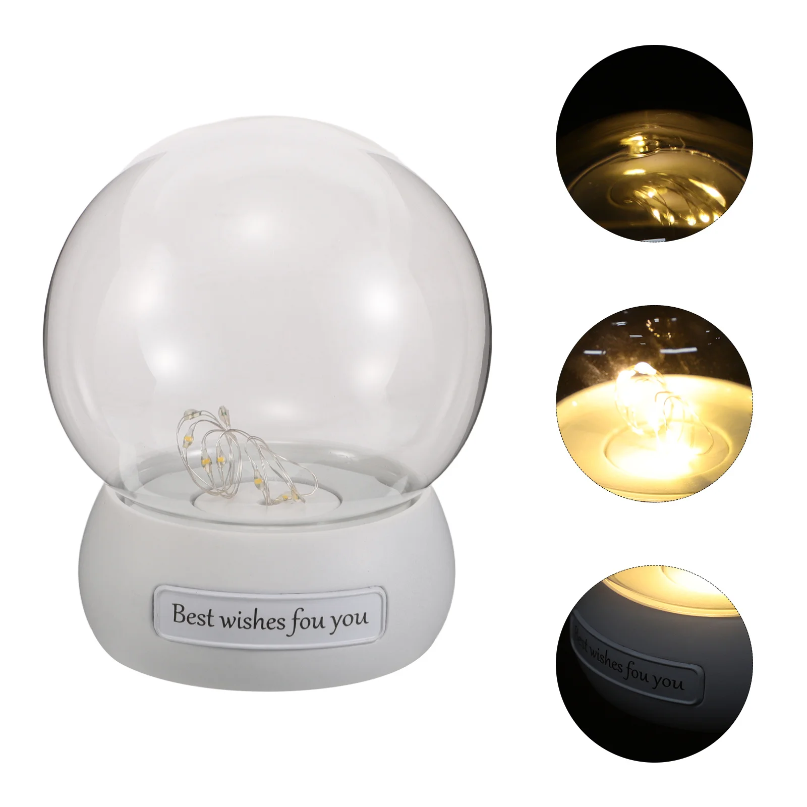 

Glass Rose Dome with LED Base: Eternal Flower Display Cloche for Countertop Centerpiece Romantic Night Light Valentine's Gift