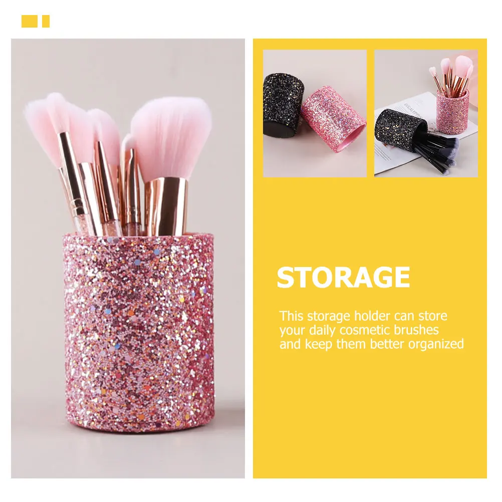 化粧ブラシオーガナイザー収納バケツピンクペンホルダーデスクトップオーガナイザー化粧品アイライナーペンシル学生用品ホーム