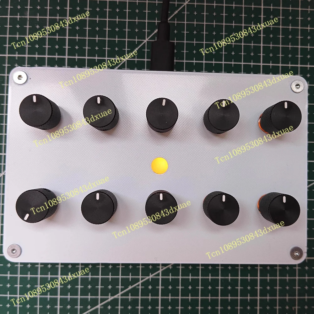 10-Knob MIDI Controller with Custom CC Mapping USB-C DAW Control for Music Production
