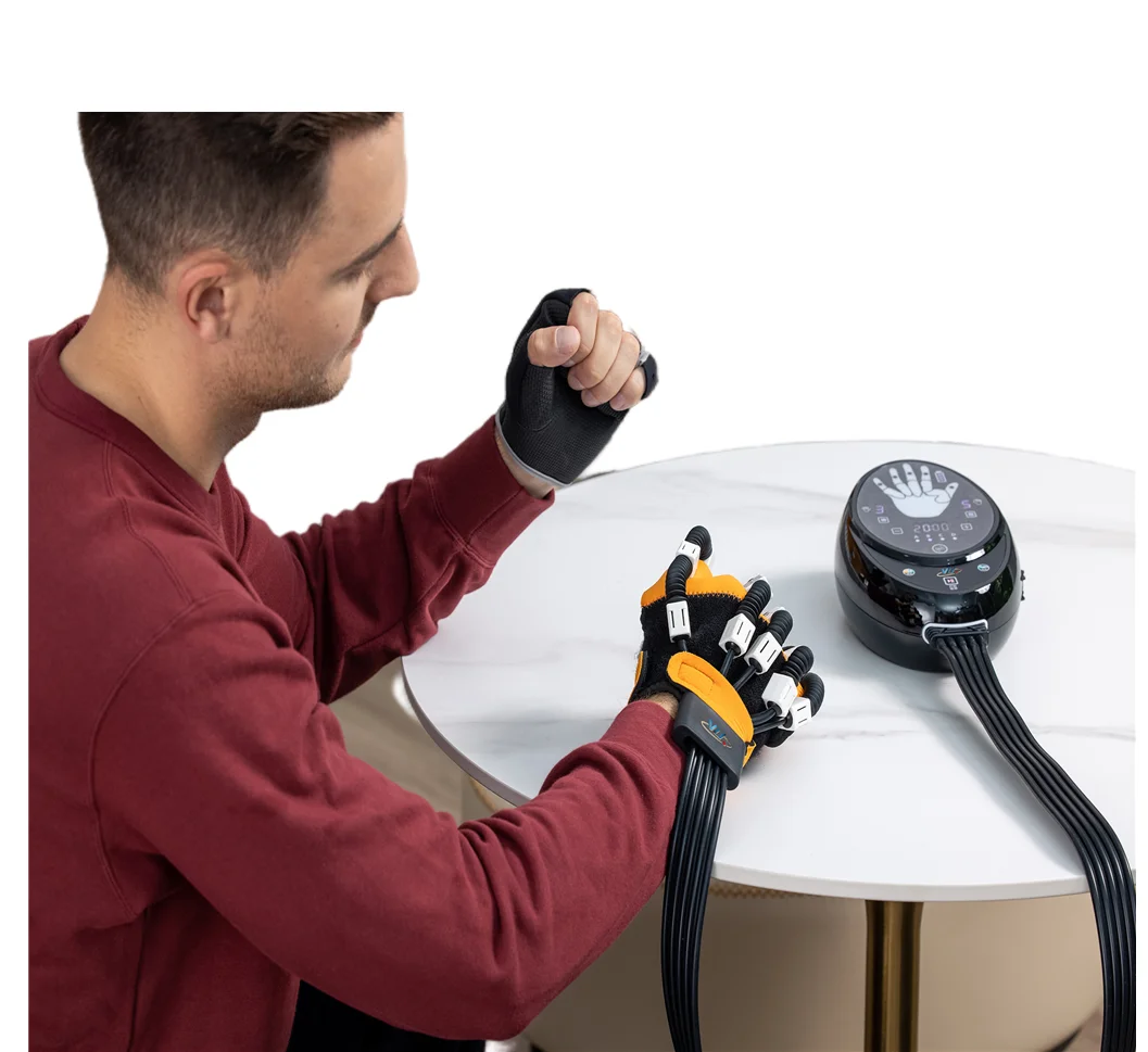 Physical Therapy Stroke Patient Exercise Hand Training Hemiplegia Finger Rehabilitation Trainer Robot Gloves