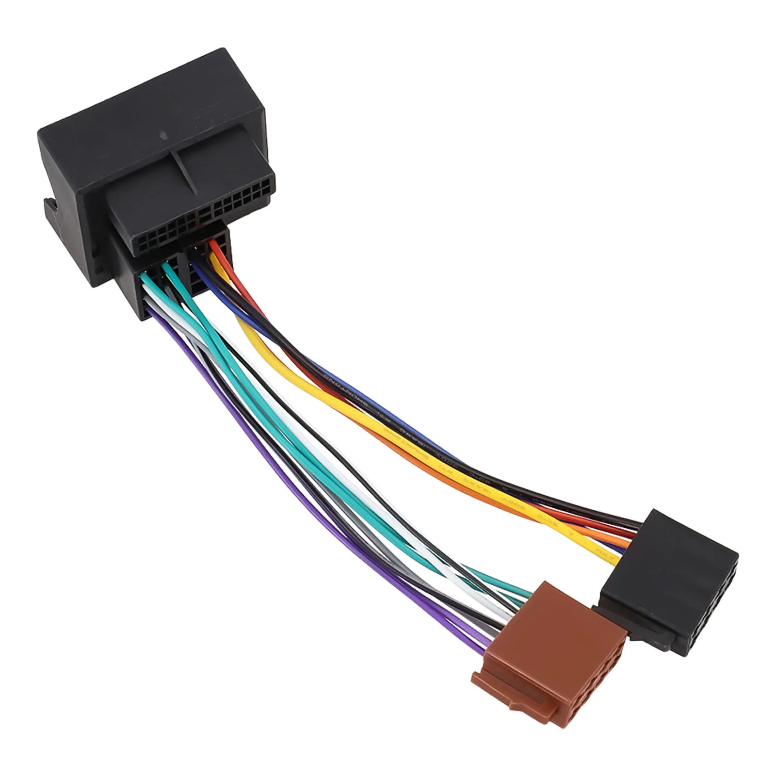 Car Radio Wiring Harness Radio Wiring Harness Quick Installation Wear-resistant 220mm ABS Black Non-deformation