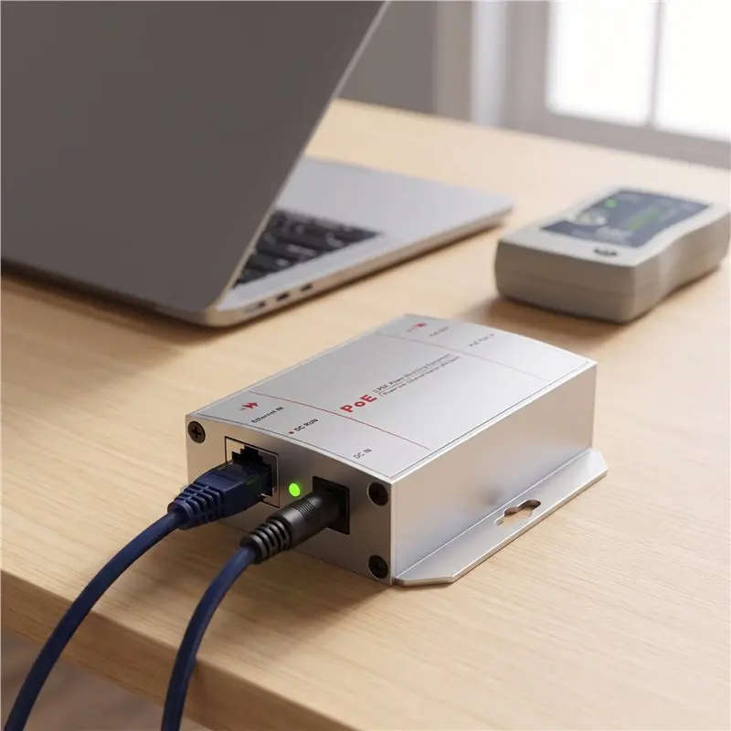M51K-Industrial Gigabit Poe+ 30W Injector, Converts Low Voltage DC 12-48V Input To 48V For DIN-Rail& Wall Mount Output