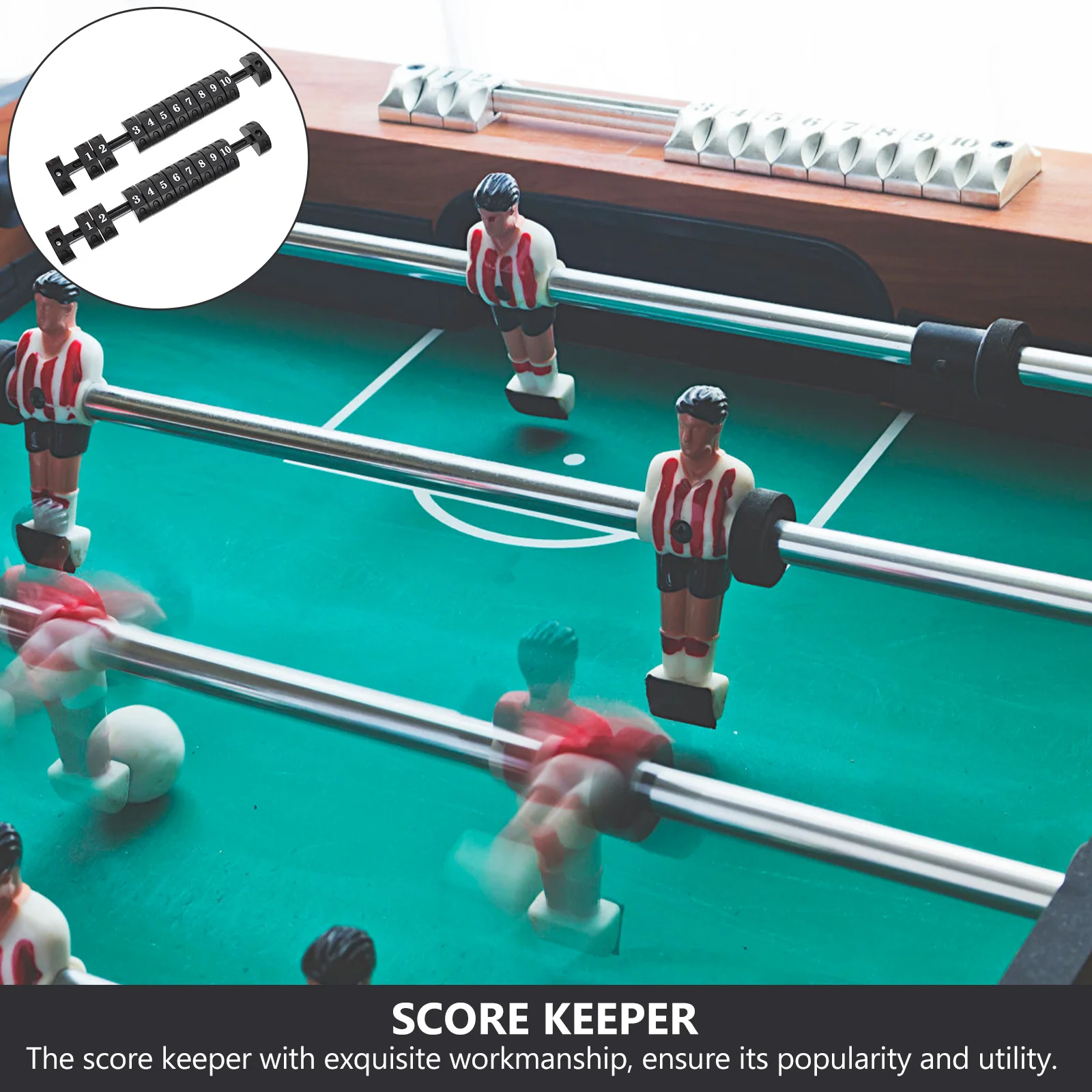 

2Pcs Soccer Table Score Keepers Premium Scoring Counter for Foosball Tables Exquisite Workmanship Replacement Game Accessory