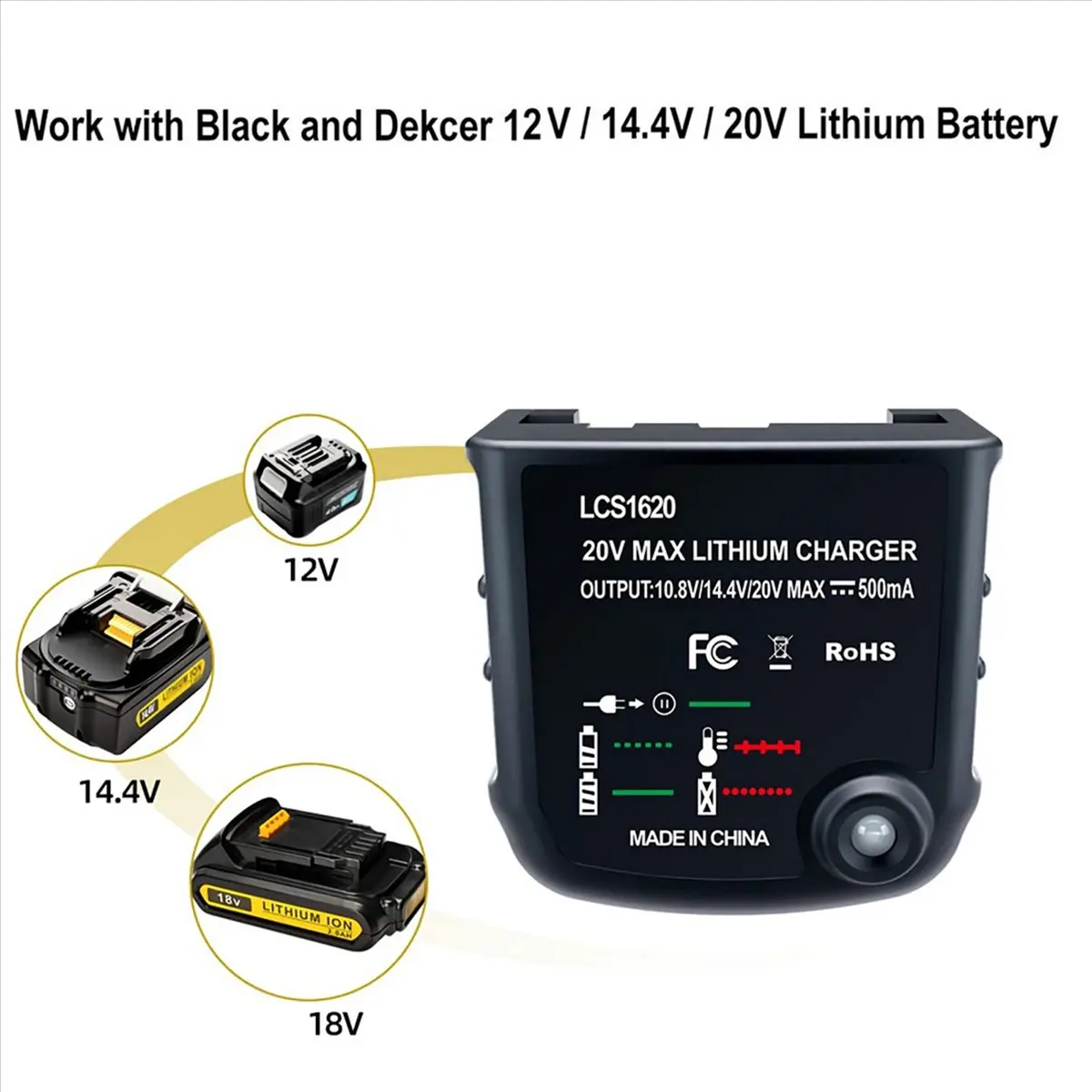 

Зарядное устройство ABLP 2X Li для аккумуляторов Black Decker 10.8V 14.4V 20V LBXR20 LB20 LBX20 LBX4020, для электродрелей и шуруповертов, вилка EU