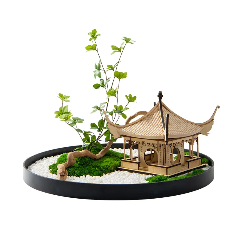 New Chinese-style hotel large round table middle turntable flower simulation flower decorative ornament