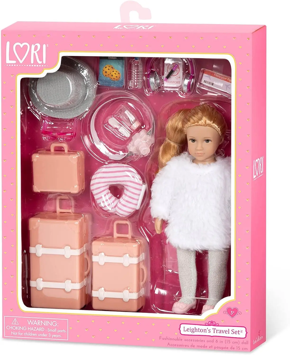 

Original 15cm high OG Lori mini doll with luggage and accessories, role-playing toy as a gift for children