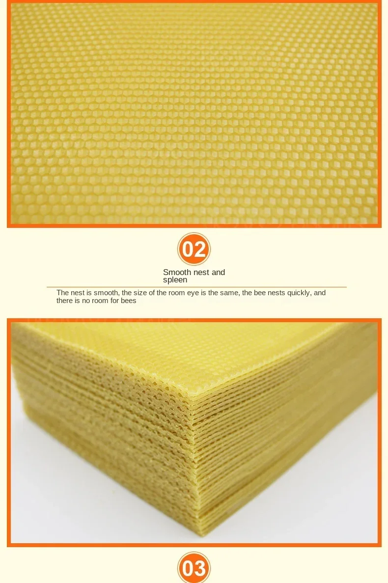 30Pcs Beeswax Sheets Candle Making Craft DIY Kits Honey Candles Maker Full Bees Wax Honeycomb Beekeeping Foundation Sheets New