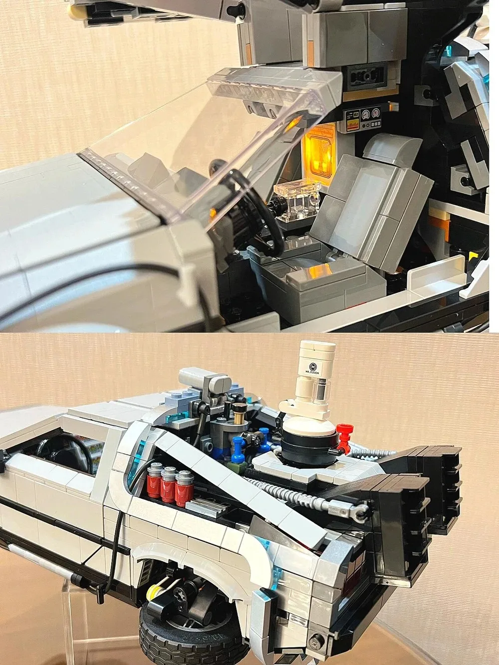 新しい 1872 ピース タイムマシン組み立てセット - レトロな未来的な車モデルキット、10300 と互換性あり、DIY SF 映画コレクタブルギフト