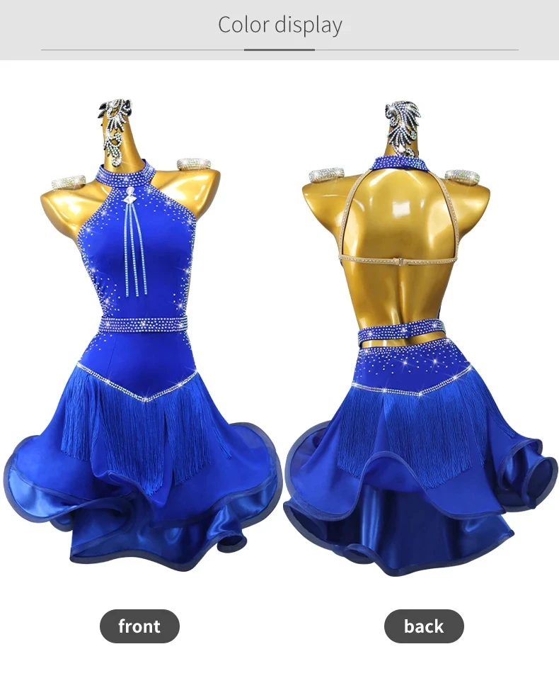 Damenkleid Lateinamerikanisches Tanzkostüm Mädchen Ballsaal Bühnenkostüm Damenbekleidung 2026 Eleganter Abend Sexy Kurzer Rock Mädchen Abschlussballkleidung – Detail 5