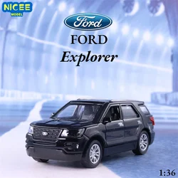 1:36 Ford Explorer High Simulation Diecast Metal Alloy Model Car Sound Light Pull Back Collection Kids Toy Gift P2