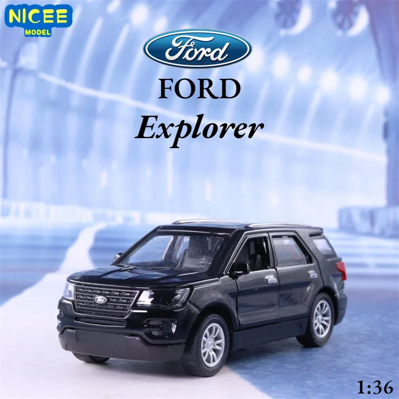 1:36 Ford Explorer High Simulation Diecast Metal Alloy Model Car Sound Light Pull Back Collection Kids Toy Gift P2