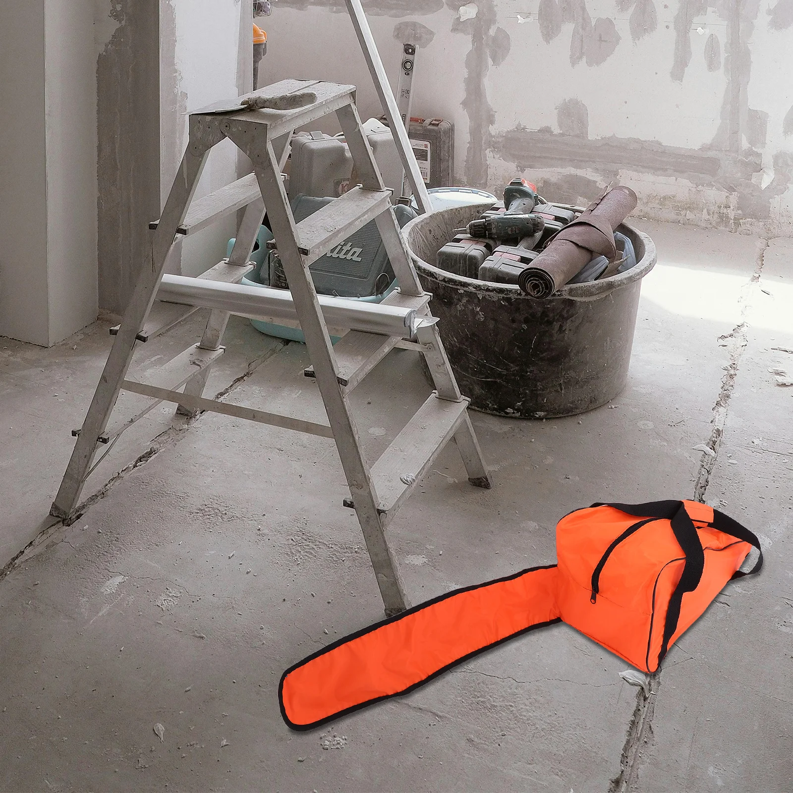 حقيبة أدوات المنشار 20 بوصة من قماش أكسفورد مقاومة للماء ومنظم تخزين عالي التحمل بسعة كبيرة مع مقبض للأدوات الكهربائية #4