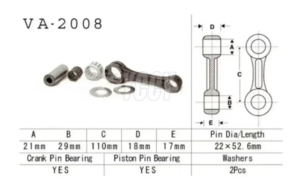 29L-11400-30-00 Motorcycle Crankshaft Connection Rod Engine Assembly Crank Shaft Kit For YAMAHA Banshee350 YFZ350 YFZ 1987-2006