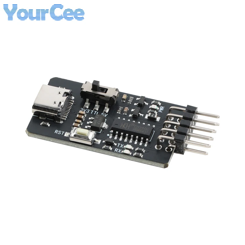 5pcs/1pc CH340C STC ISP Microcontroller Program Automatically Downloads Programmer Module USB Type-C to UART Serial Port Board