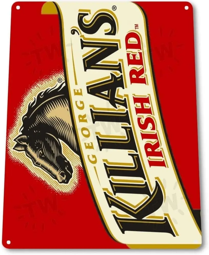 TIN Sign Killians Irish Red Metal Wall Art Store Pub Shop Bar -aluminum