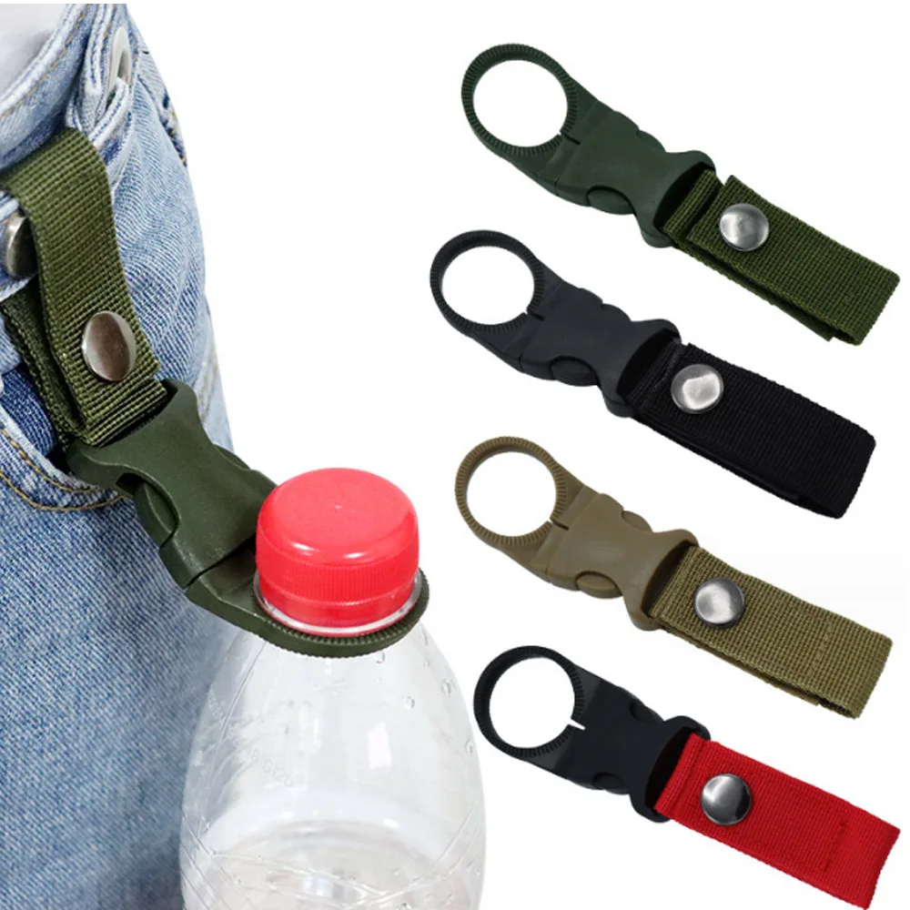 Portable Backpack Buckle Carabiners Attach Quickdraw Water Bottle Hanger Holder Outdoor Camping Hiking Climbing Accessories