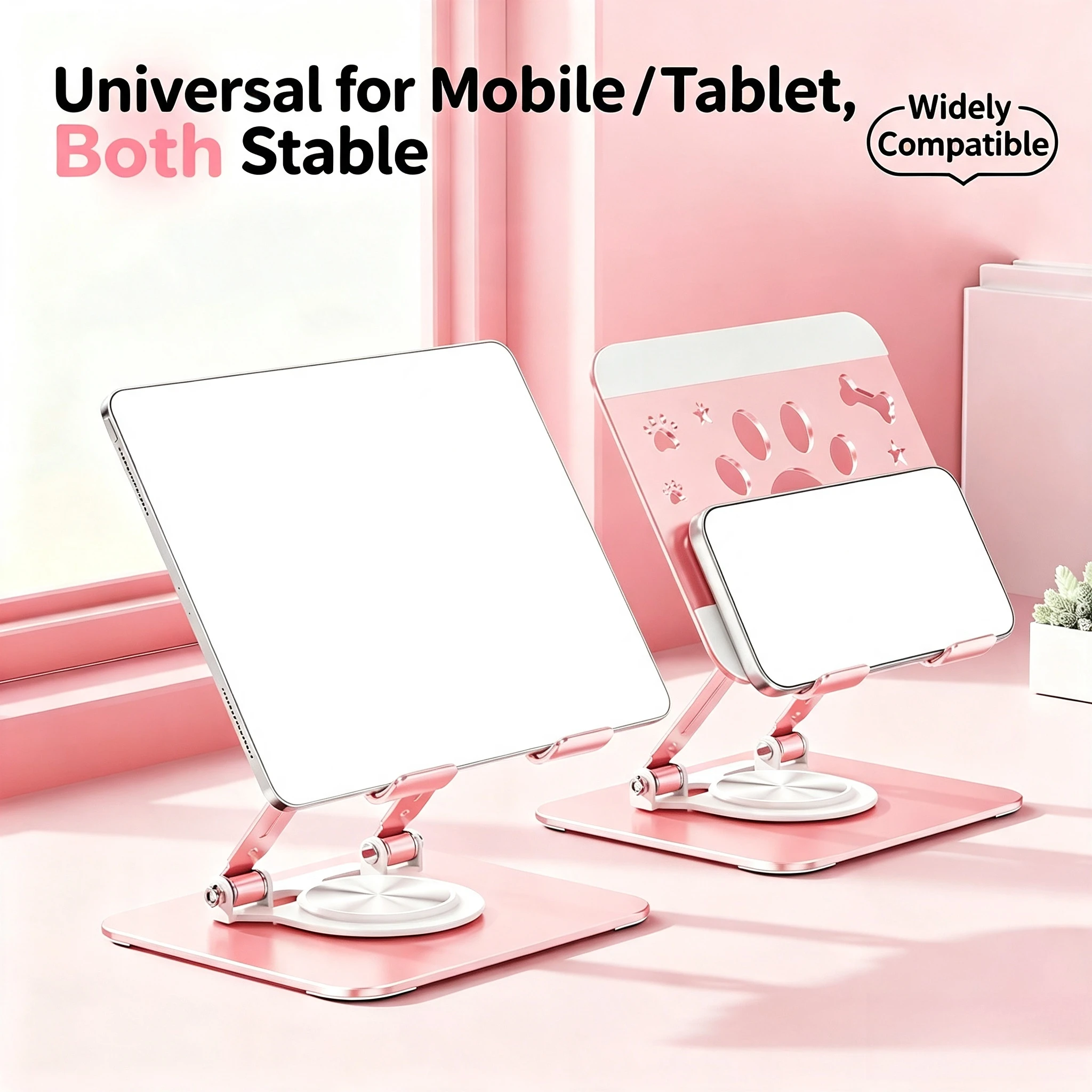 Portable Cat Paw Tablet Stand Adjustable Heat Dissipation Tablet Holder Multi Angle Metal Tablet Phone Bracket Universal