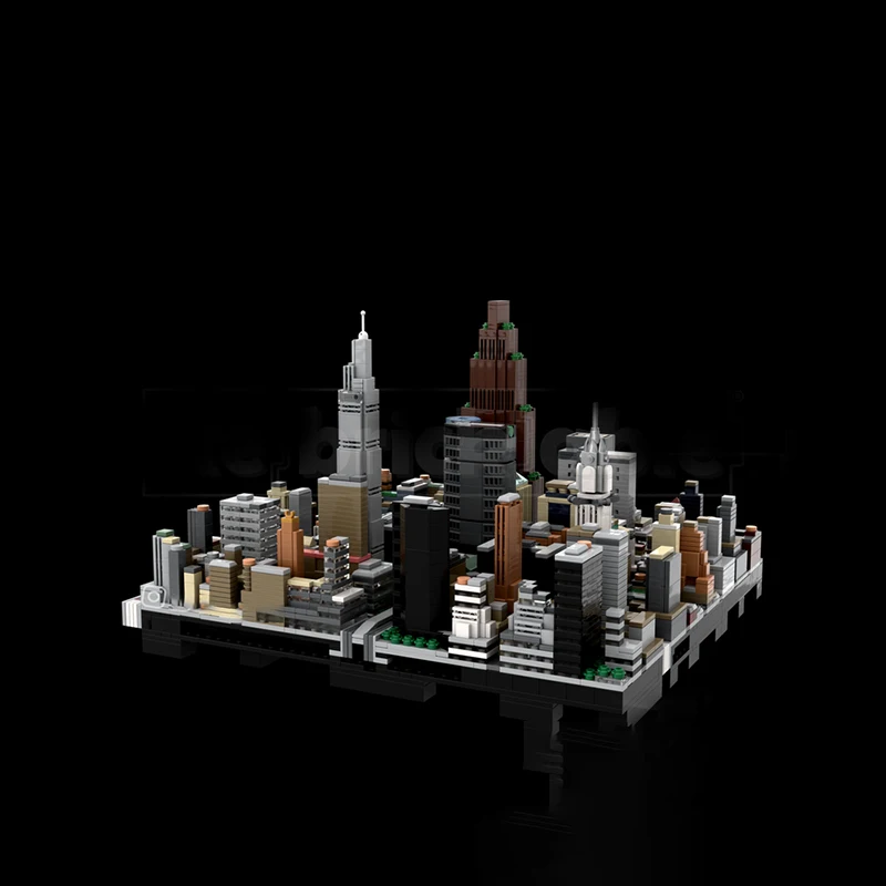 Nuovo prodotto squisito MOC Building Blocks Street View Modello architettonico New York City Giocattolo modulare per bambini Regalo Set fai da te
