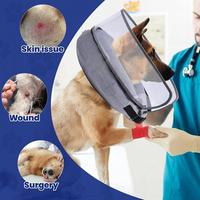 Pet Collar Inflatable Dog Cone Collar Soft Fabric Pet Recovery Collar with Adjustable Buckle After Surgery Elizabethan Collars