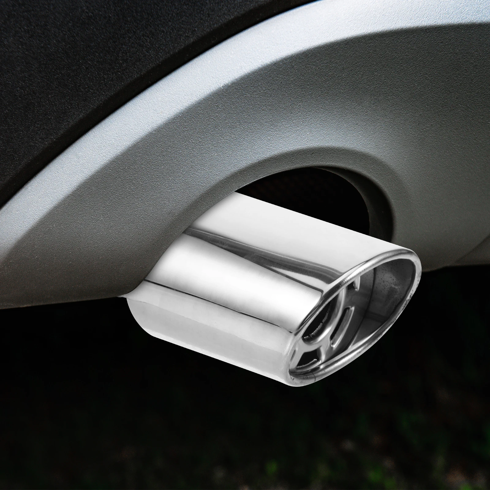 

Stainless Steel Exhaust Tip Car Muffler Replacement Durable Curved Tail Fitting Automotive Exterior Accessories Noise Reduction