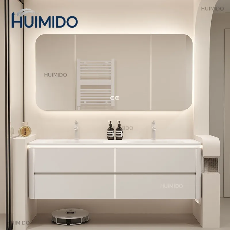 800mm Bathroom Vanity with Sink and Toilet Combo 34in Imported Integrated Basin Modern Bathroom Furniture for Home Improvement