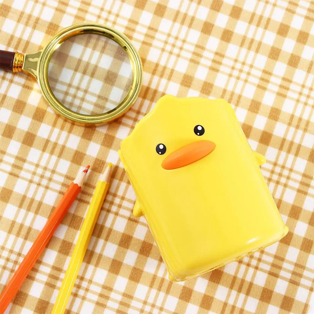 

Organizer School Accessories Cute Home Decor Student Stationery Pencil Case Yellow Duck Pen Holder Desktop Storage Box