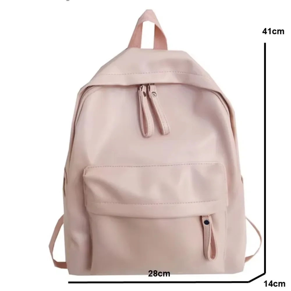 Large Capacity Leather Laptop Bagpack High Quality Book Schoolbag Teenage Girls Student Mochila Women Backpack