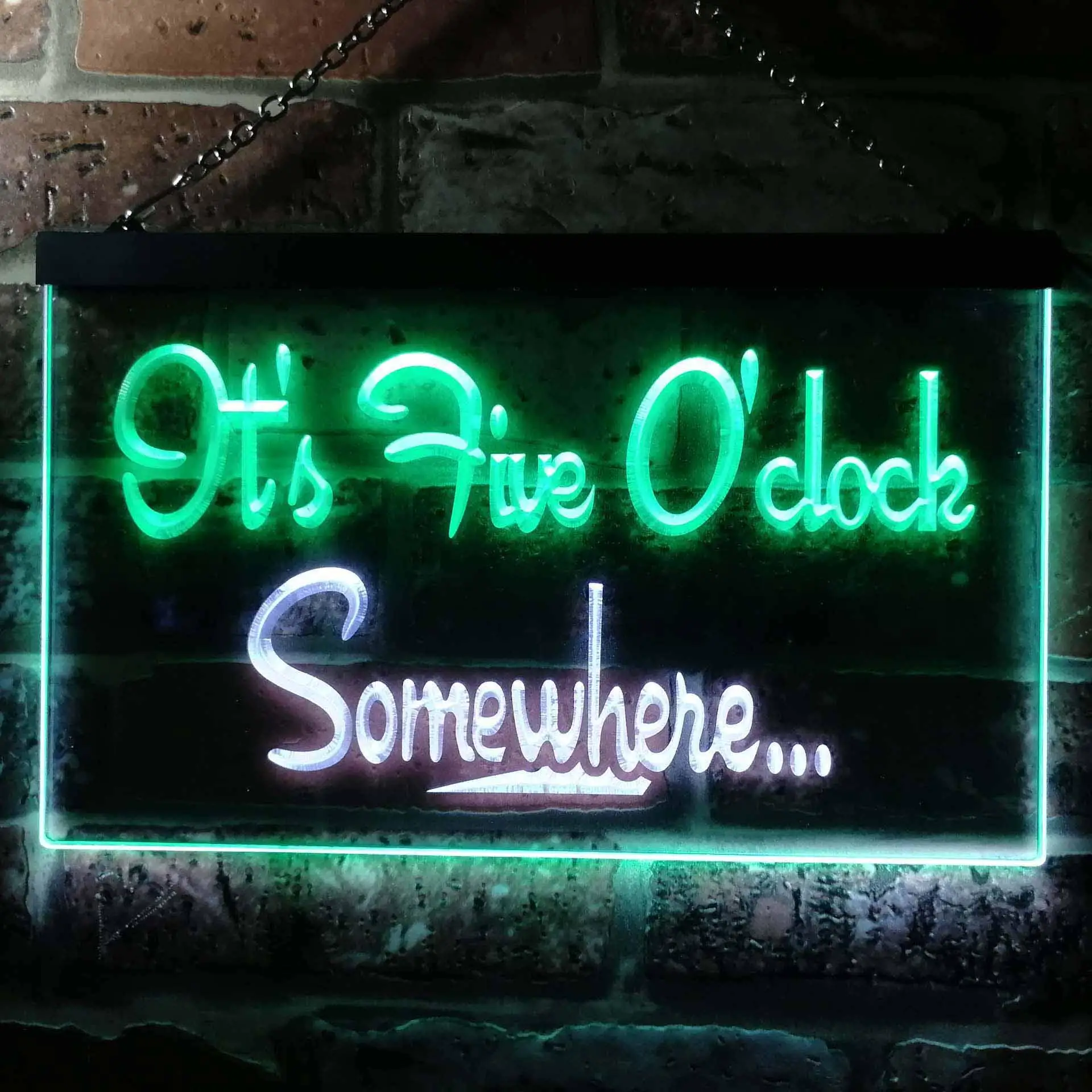 It's Five O'clock Somewhere Dual Color Led Neon Sign st6-i0574