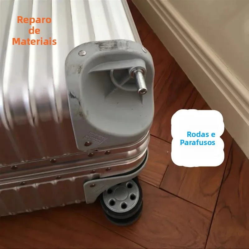 Paruso de Roda Universal para Carrinho de Bagagem, Substituição para Malas Samsonite, Material em Liga de Alumínio, Acór...