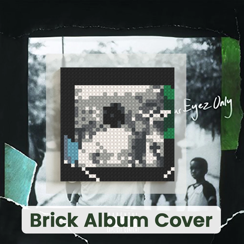 

J. Cole Building Blocks Brick Mosaic Pixel Poster Music Wall Art Home Living Room Bedroom Decoration Hip Hop Music Gift