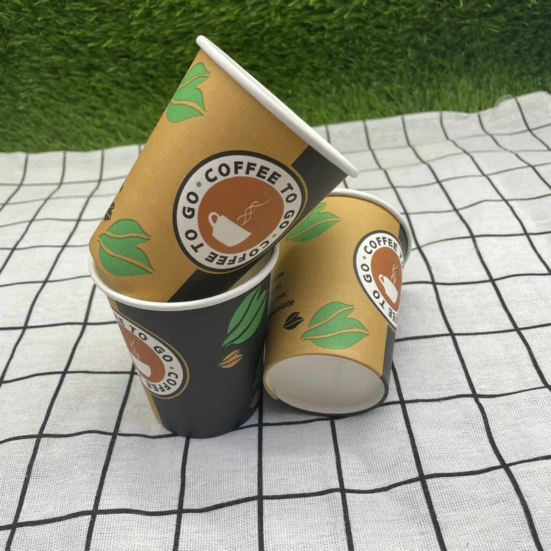 

Customized productpaper cup 9oz with handle recyclable disposable paper coffee cups with lids