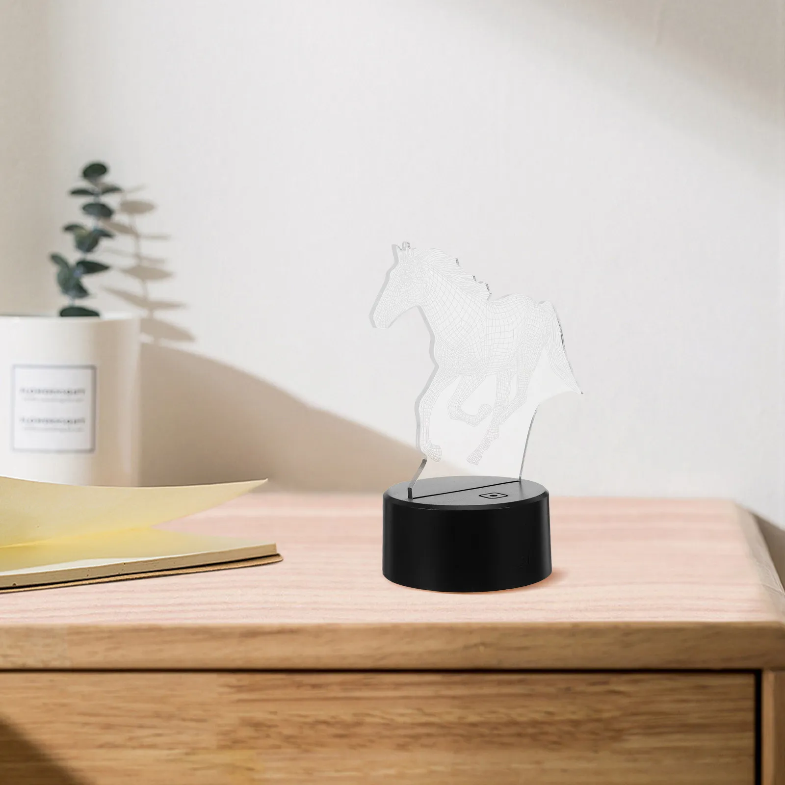 

Horse Table Lamp Touch Control Rgb Multi-Color LED Creative Bedside Lamp for Girls Bedroom Living Room Decor Small Desk Night