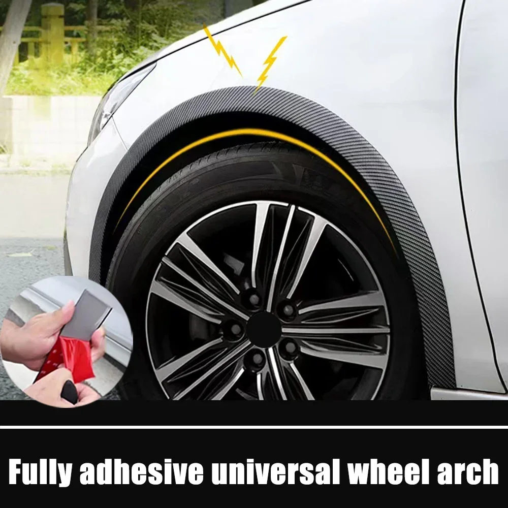 Car Wheel Eyebrow Protector 35/45mm Universal Fender Flare Lip Wheel-arch Trim Arch Extenders Decorative Scratch Proof PVC Black
