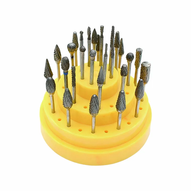 1 مجموعة الأسنان التنغستن الصلب تلميع الأزيز الحفر سيليكون المطاط الروتاري الأزيز ل كربيد لإزالة وتلميع أدوات طب الأسنان #6