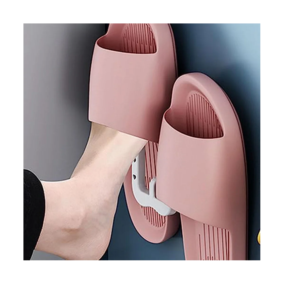 Настенная стойка для обуви, 4 шт., держатель для тапочек, органайзер для тапочек, самоклеящаяся стойка для обуви для дверей, шкафов, ванной, кухни