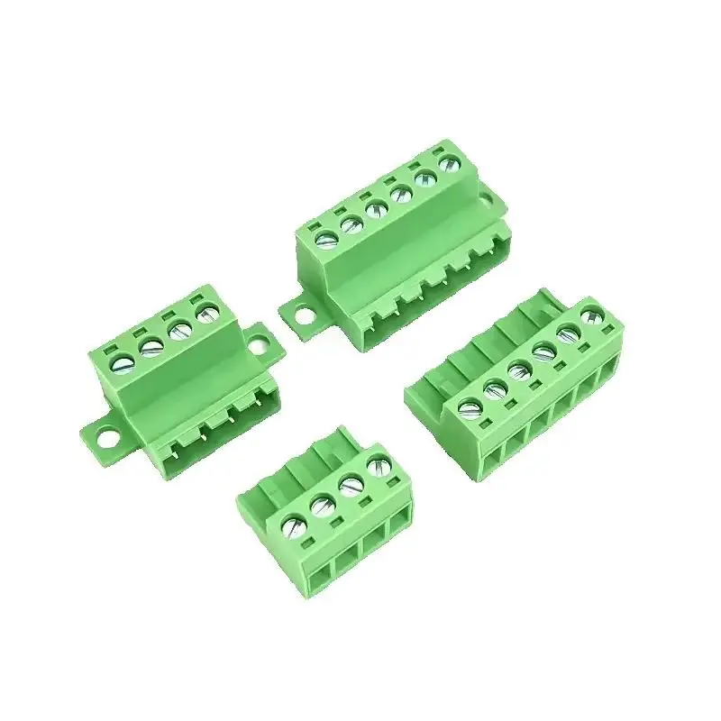 1Set 2EDGRKC 5.08MM Solderless Docking Type Screw Terminal Block Connector PCB Plug-in Type 2EDG Green Terminal Block