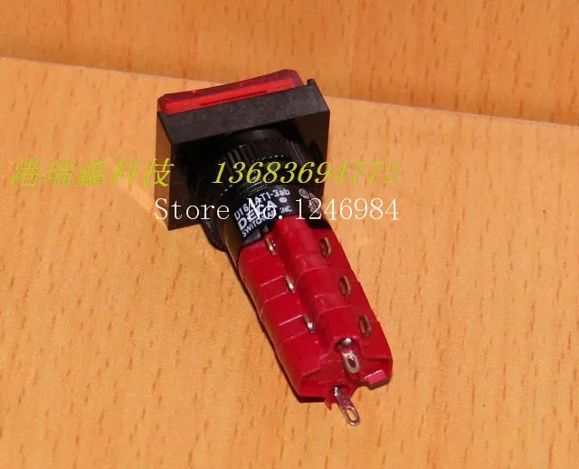 [SA]M16 no lock reset button switch DECA Taiwan Progressive Alliance rectangular three -way jog button D16LMT1-3AB--5pcs/lot