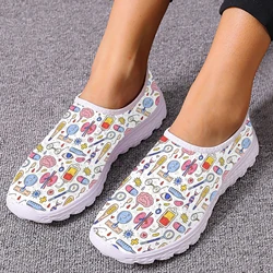 INSTANTARTS Nursing Shoes For Women Summer Breathable Medical Nurse Shoes Comfortable Mesh Shoes Lightweight Home Walking Shoes