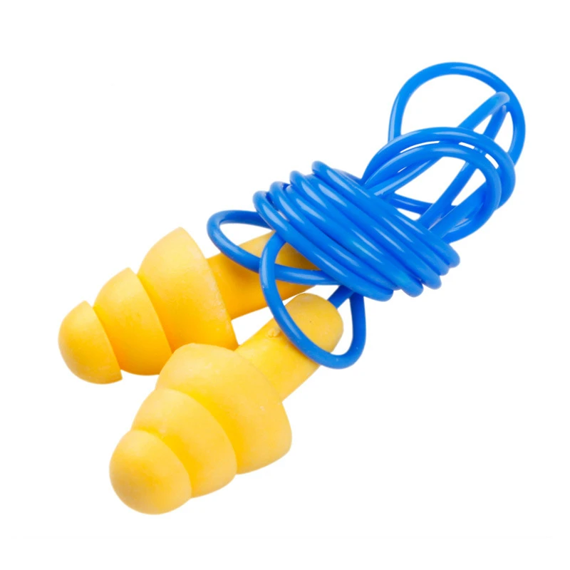 3M 340-4004 UltraFit Corded Earplugs Reusable Silicone Triple Flange Ear Plugs Noise Cancelling 25dB for Work Sleep Swimming