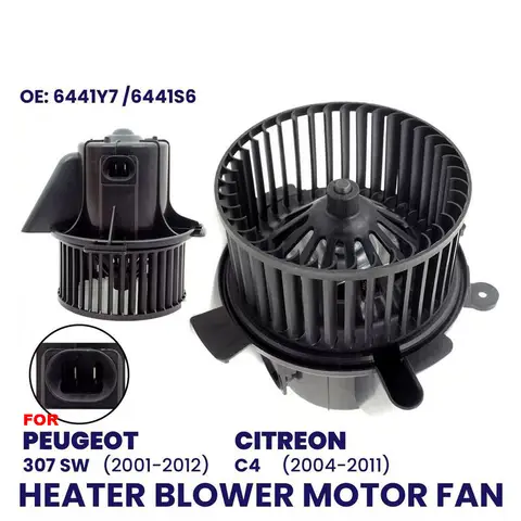 푸조 307 SW 01-12 CITREON C4 2004-2011 6441Y7용 히터 송풍기 모터 팬