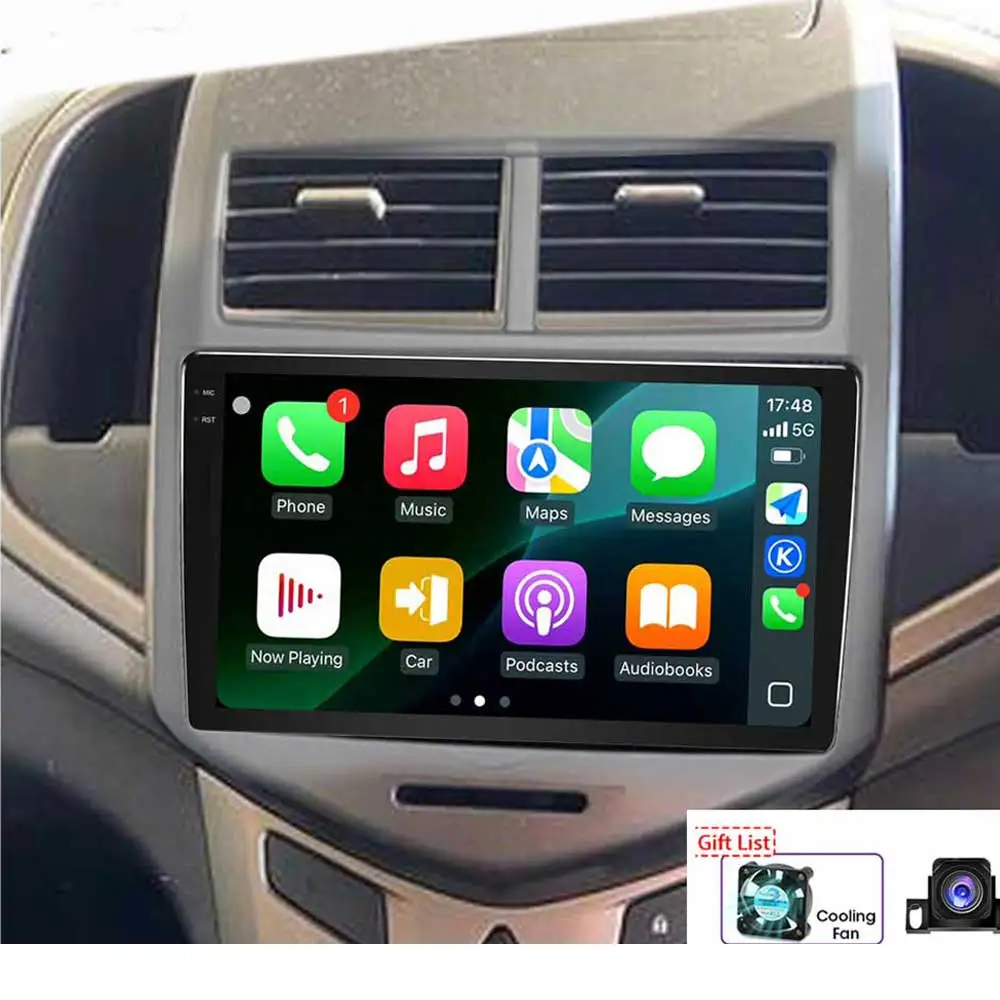 

STLFFor Chevrolets Aveo 2011-2014 4-64G Android 13 Wireless Carplay Android Auto Car Stereo Radio GPS Wifi