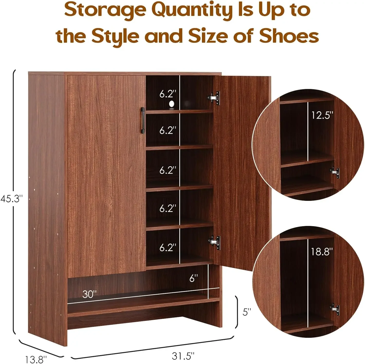 خزانة أحذية بأبواب، 7 طبقات 28 زوجًا من خزانة الأحذية للمدخل، خزائن أحذية ضيقة مخفية مع قابلة للتعديل #2