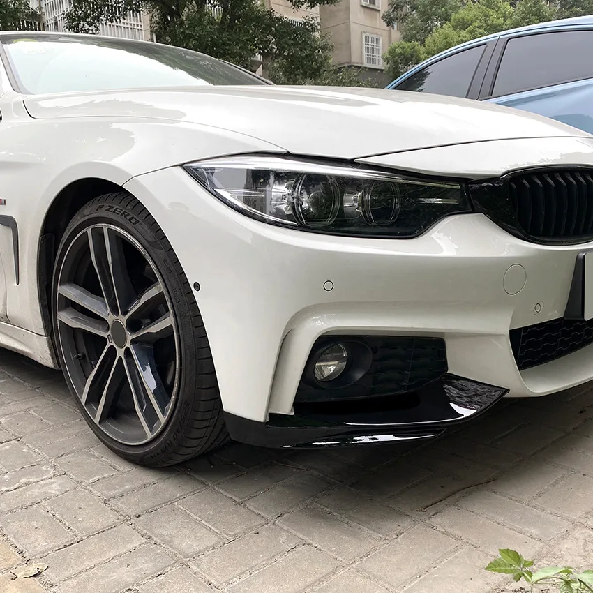 Car Front Bumper Side Splitter Cover Lip For BMW 4 Series F32 F33 F36 M-Tech 2014-2020 Fog Lamp Air Vent Intake Spoiler