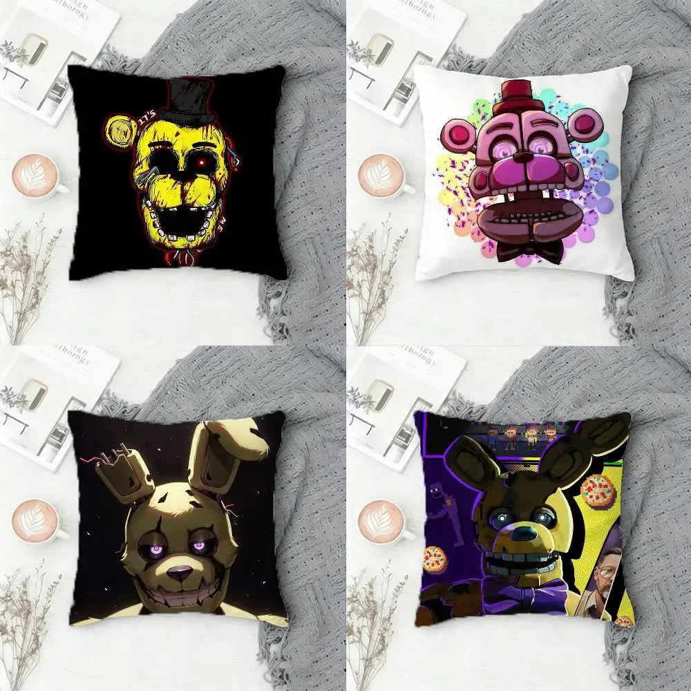 

W-FnafS Double-sided Printed Square Pillow Cover Decorative Cushion Cover for Sofa Bedroom Bedside