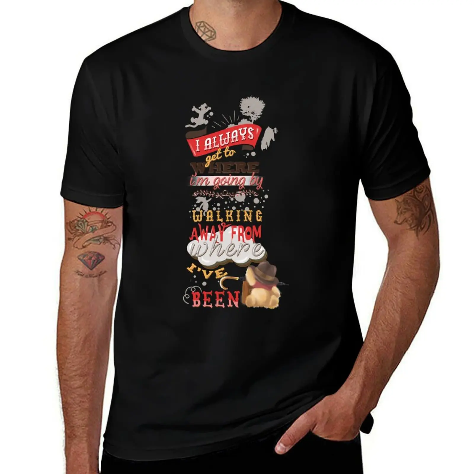 Boy Who Loves I'm Going By Walking Away From Where I've Been Vintage Photography T-Shirt Streetwear Print Tee Shirt T-Shirt